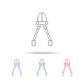 construction wire cutters line icon. Elements in multi colored icons for mobile concept and web apps. Icons for website design and