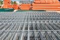 Construction wire mesh panel at warehouse