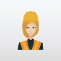construction woman worker. Vector illustration decorative design Royalty Free Stock Photo