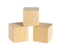 Construction from wooden cubes Royalty Free Stock Photo