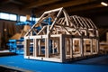Construction wooden house, Wooden framework, building house, Royalty Free Stock Photo