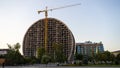 Construction work in the center of the capital of Chechnya - Grozny.