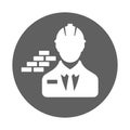 Construction, work icon. Gray vector graphics Royalty Free Stock Photo