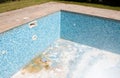 Construction work on an old swimming pool, bisazza mosaic Royalty Free Stock Photo