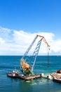 Construction work in port Royalty Free Stock Photo