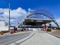 Construction work at Riga Central Station for Rail Baltica railway station in Riga