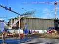 Construction work at Riga Central Station for Rail Baltica railway station in Riga
