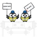 Construction work safe be safe message Royalty Free Stock Photo