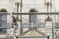 Construction worker on the scaffolding