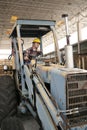 Construction Worker on Backhoe