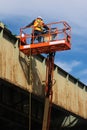 Construction Worker on Boom Lift