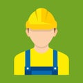 Construction worker, builder icon isolated on background. Worker