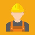 Construction worker, builder icon isolated on background.