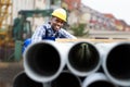 Construction Worker Builder Working At Site Royalty Free Stock Photo