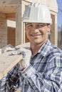 Construction worker building house Royalty Free Stock Photo