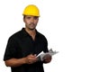 Construction Worker with Clipboard Royalty Free Stock Photo