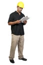 Construction Worker with Clipboard Royalty Free Stock Photo