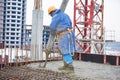 Construction worker concreter Royalty Free Stock Photo