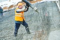 Construction worker concreter Royalty Free Stock Photo