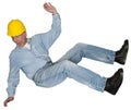 Construction Worker Contractor Falling, Accident, isolated Royalty Free Stock Photo