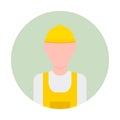Construction worker design vector icon flat isolated illustration Royalty Free Stock Photo