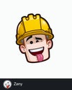 Construction Worker - Expressions - Affection - Zany Royalty Free Stock Photo