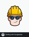 Construction Worker - Expressions - Glasses - Smiling with Sunglasses