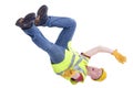 Construction worker falling Royalty Free Stock Photo