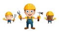 Construction Worker Group: Teamwork in Building, vector design Generative AI Royalty Free Stock Photo