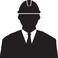 Construction Worker icon Engineer icon Builder icon with helmet