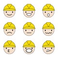Construction worker icons set Royalty Free Stock Photo