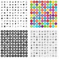 100 construction worker icons set vector variant Royalty Free Stock Photo