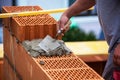 Construction worker on a job site Royalty Free Stock Photo