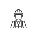 Construction Worker line icon