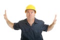 Construction Worker In the Middle Royalty Free Stock Photo