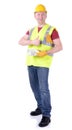 Construction worker money Royalty Free Stock Photo