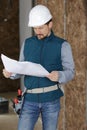 construction worker planning contractor developer concept Royalty Free Stock Photo