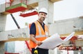 Construction Worker Planning Contractor Developer Concept Royalty Free Stock Photo