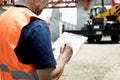 Construction Worker Planning Contractor Developer Concept Royalty Free Stock Photo