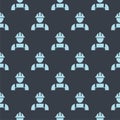 Construction Worker seamless pattern isolated on color background Royalty Free Stock Photo