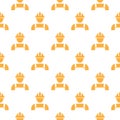 Construction Worker seamless pattern isolated on white background Royalty Free Stock Photo
