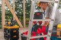 Construction Worker Taking Short Lunch Break