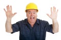 Construction Worker Terrified Royalty Free Stock Photo