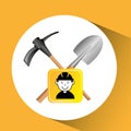 Construction worker tools graphic Royalty Free Stock Photo
