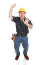 Construction Worker Trapped in Box Royalty Free Stock Photo