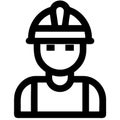 Construction Worker Vector for Safety and Engineering Graphics Royalty Free Stock Photo