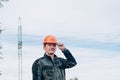 Construction worker writing on clipboard Royalty Free Stock Photo