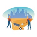 Construction workers avatar Royalty Free Stock Photo