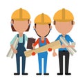 Construction workers avatars Royalty Free Stock Photo
