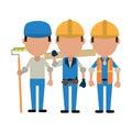 Construction workers avatars Royalty Free Stock Photo